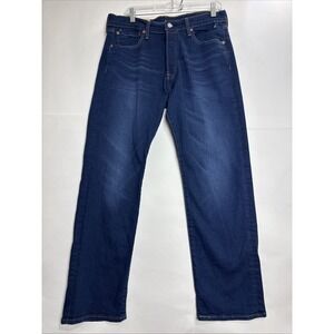 Levi's 501 Original Fit Jeans 34x30 Straight Leg Button Fly Cotton Dark Blue